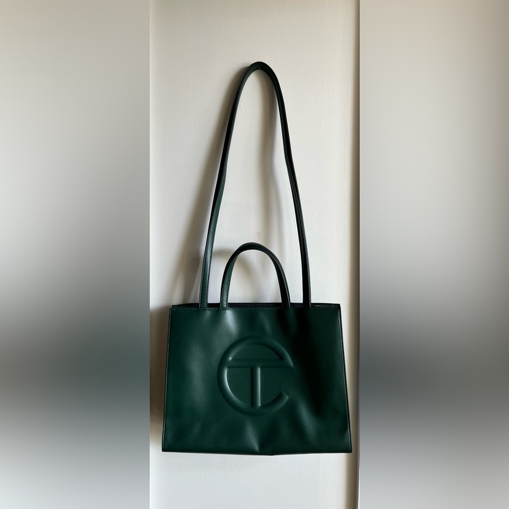 Dark olive medium shopper.